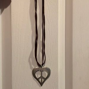 Heart Peace Sign Necklace